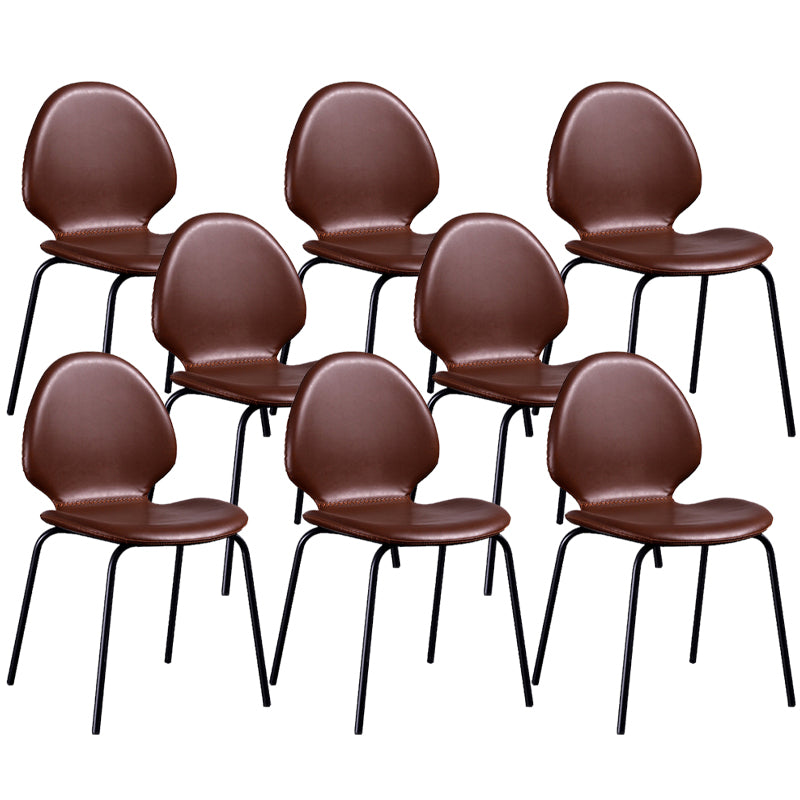 Contemporary Side Chair PU Leather Dining Chair for Home Use