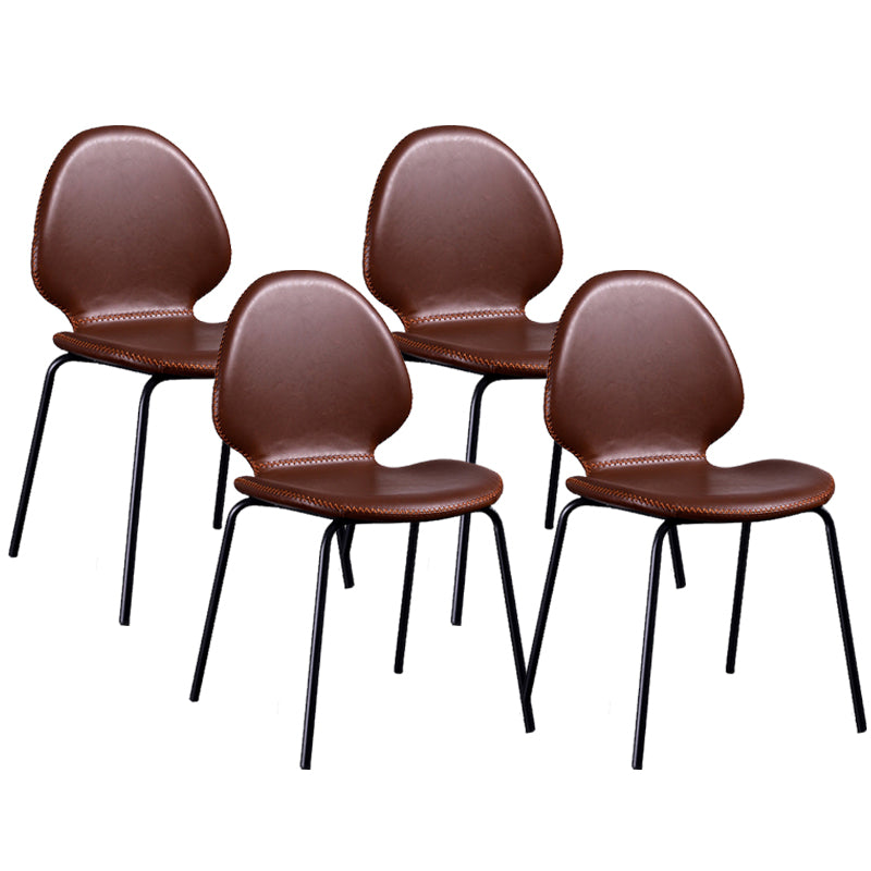Contemporary Side Chair PU Leather Dining Chair for Home Use