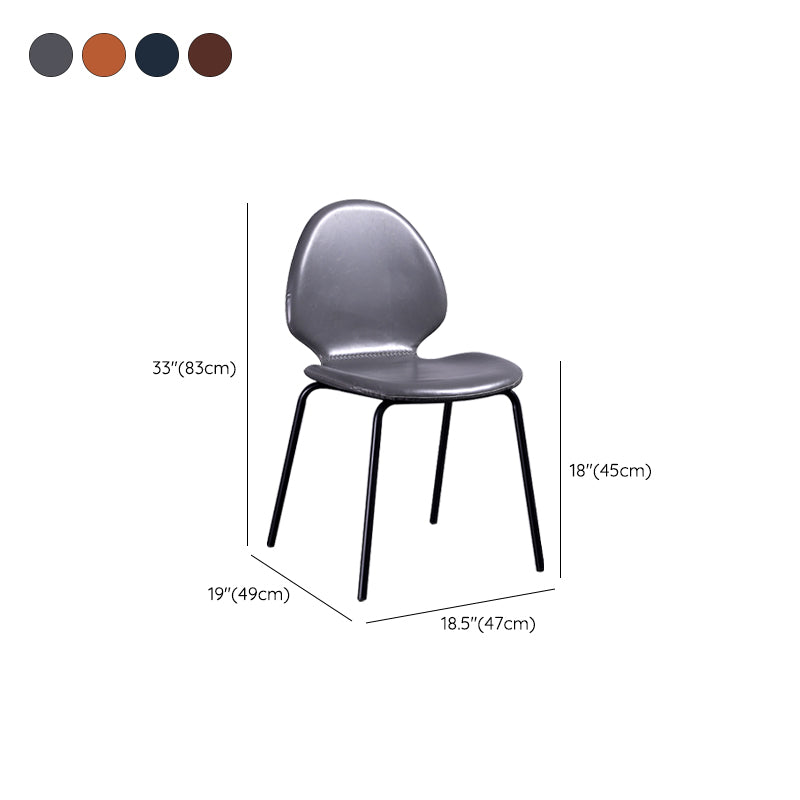 Contemporary Side Chair PU Leather Dining Chair for Home Use