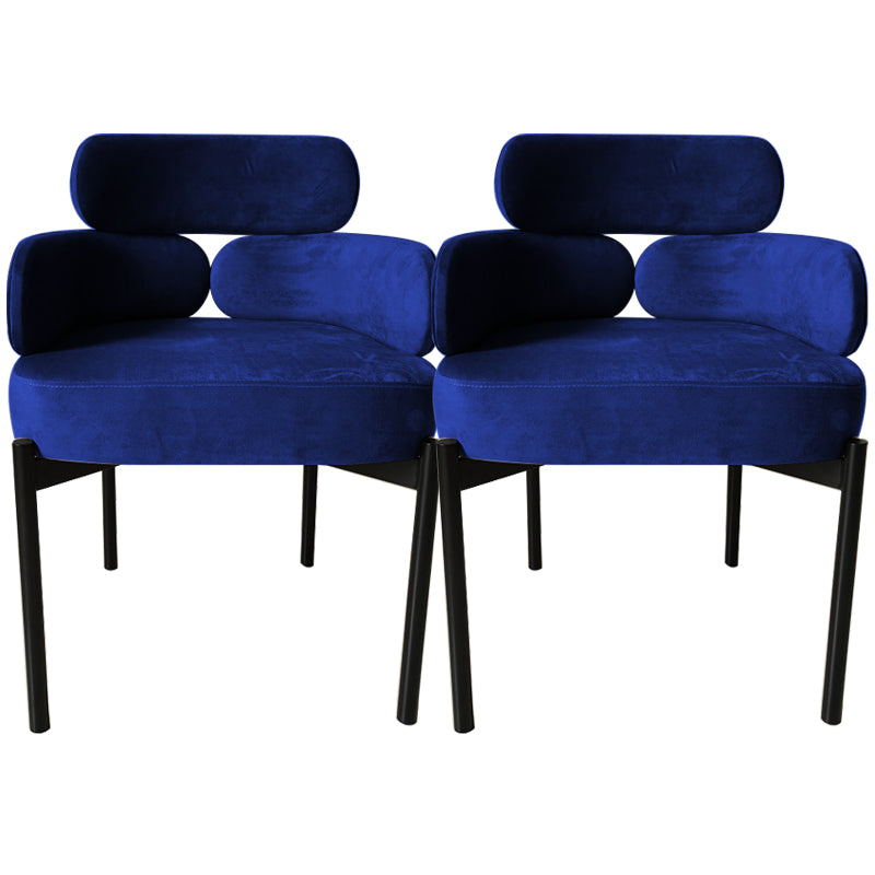 Home Upholstered Arm Dining Chairs Low Back Dining Chair for Indoor