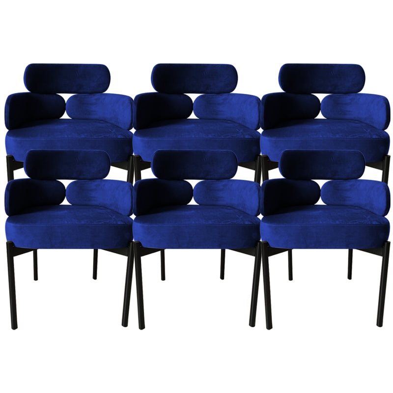 Home Upholstered Arm Dining Chairs Low Back Dining Chair for Indoor