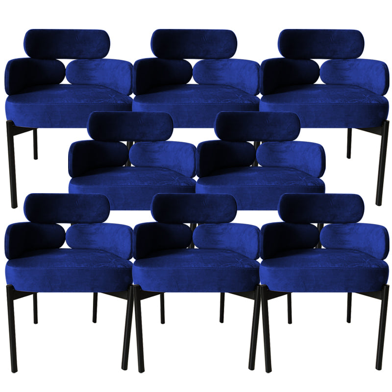 Home Upholstered Arm Dining Chairs Low Back Dining Chair for Indoor