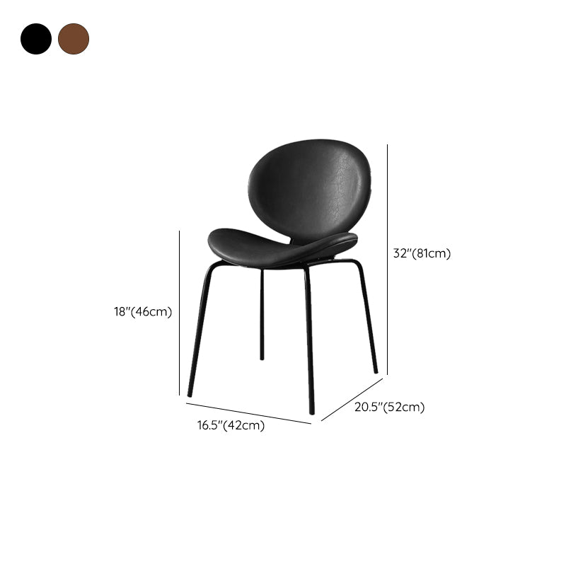 Contemporary Style Side Chair Leather Dining Chair for Dining Room
