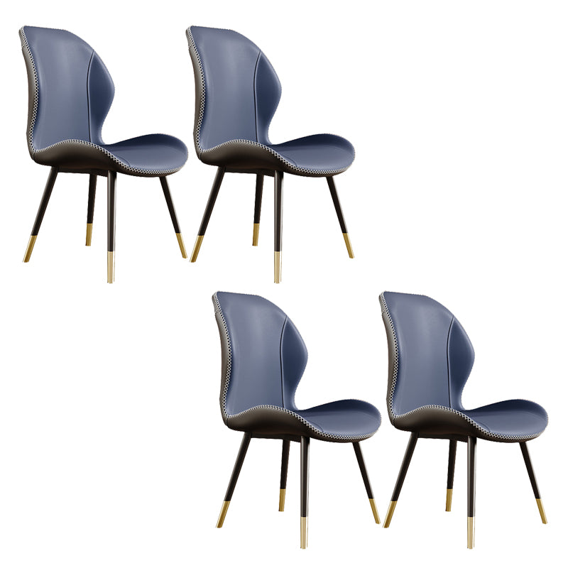 Glam Style Chair Leather Wingback Dining Chair for Kitchen Use