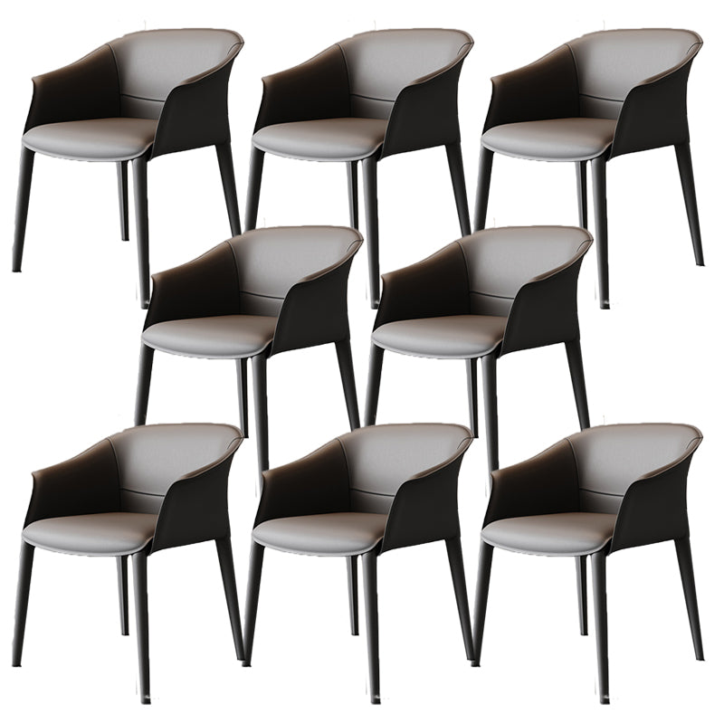 Contemporary Style Arm Chair Leather Dining Chair for Home Use