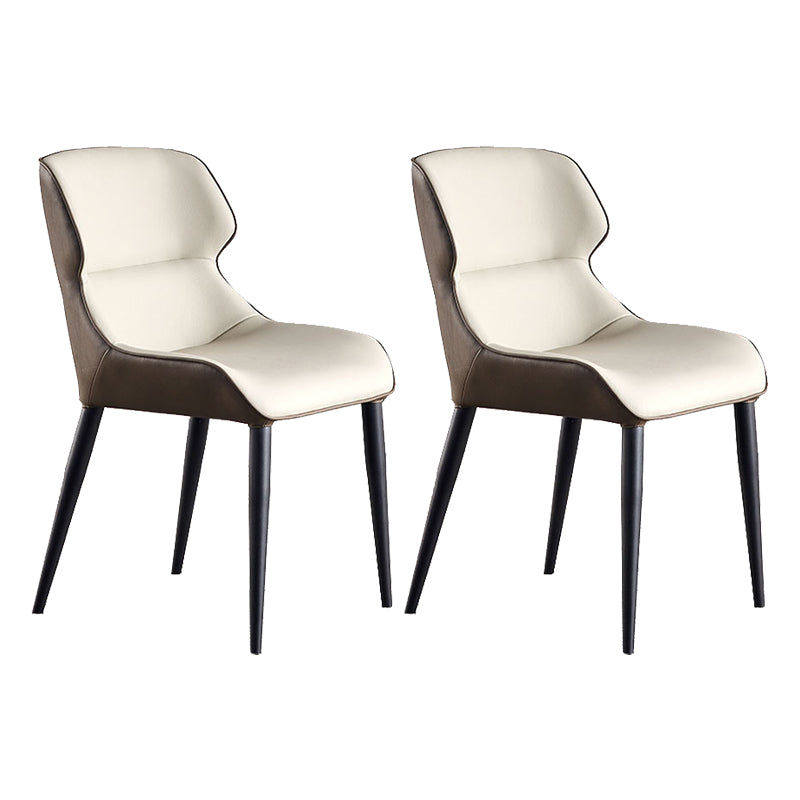 Contemporary Kitchen Dining Armless Chair Wingback Side Chair