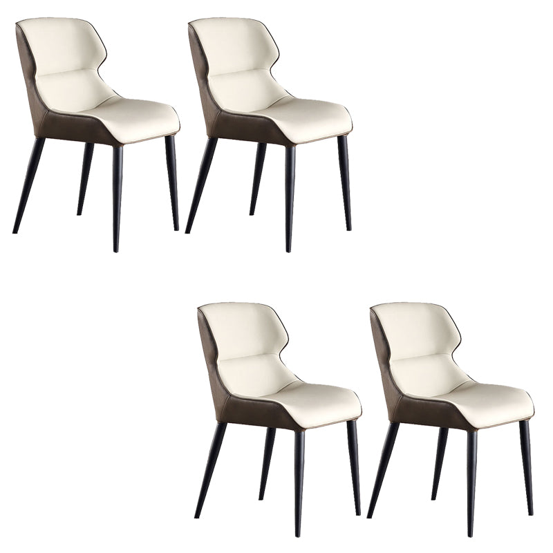 Contemporary Kitchen Dining Armless Chair Wingback Side Chair