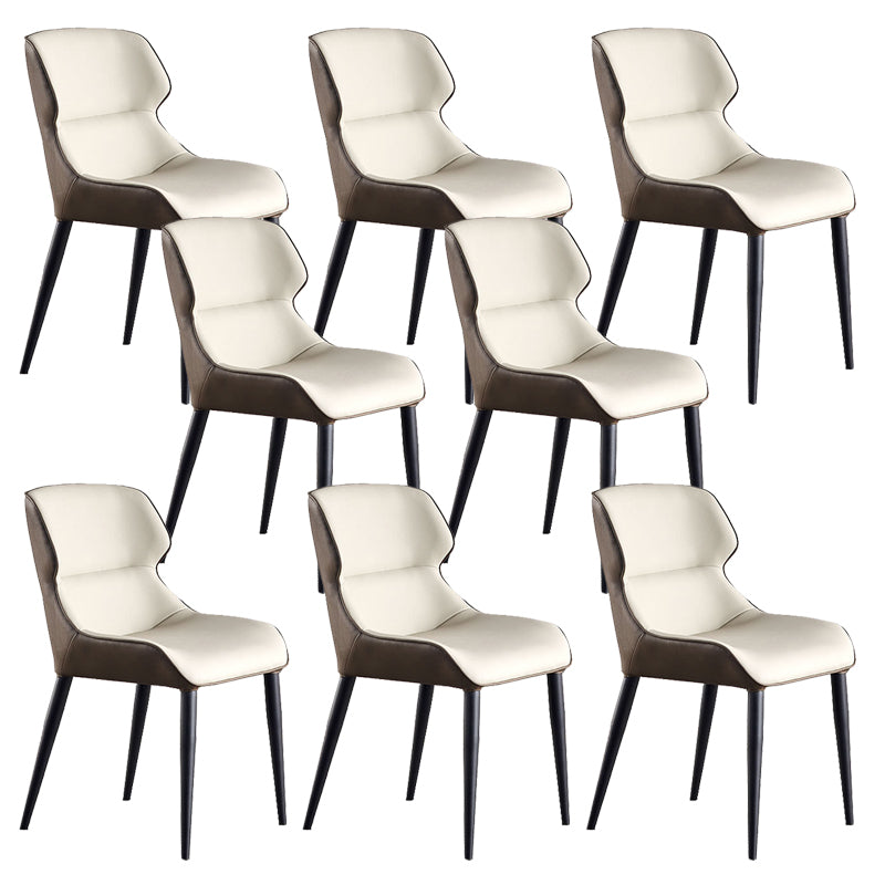 Contemporary Kitchen Dining Armless Chair Wingback Side Chair