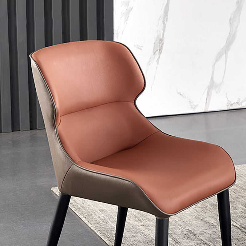 Contemporary Kitchen Dining Armless Chair Wingback Side Chair