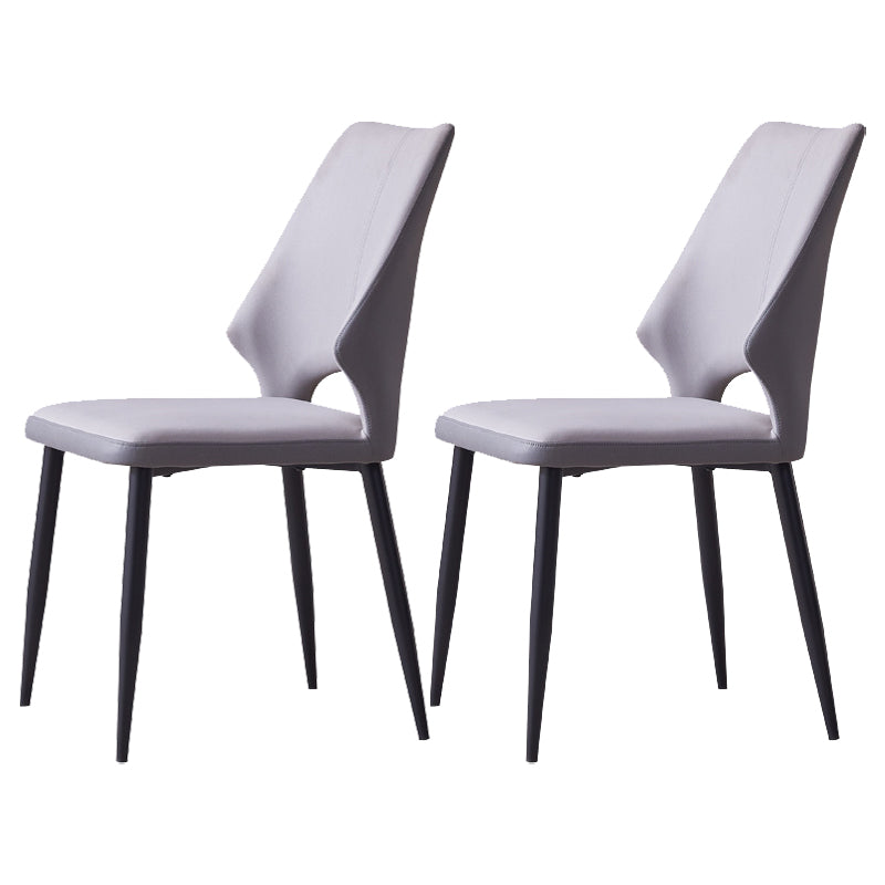 Wingback Armless Chair Contemporary Kitchen Dining Side Chair