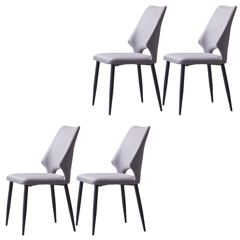 Wingback Armless Chair Contemporary Kitchen Dining Side Chair