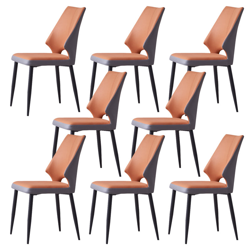 Wingback Armless Chair Contemporary Kitchen Dining Side Chair