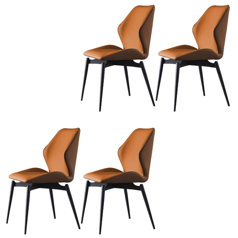 Home Dining Room Chair Faux Leather Side Wingback Armless Chair