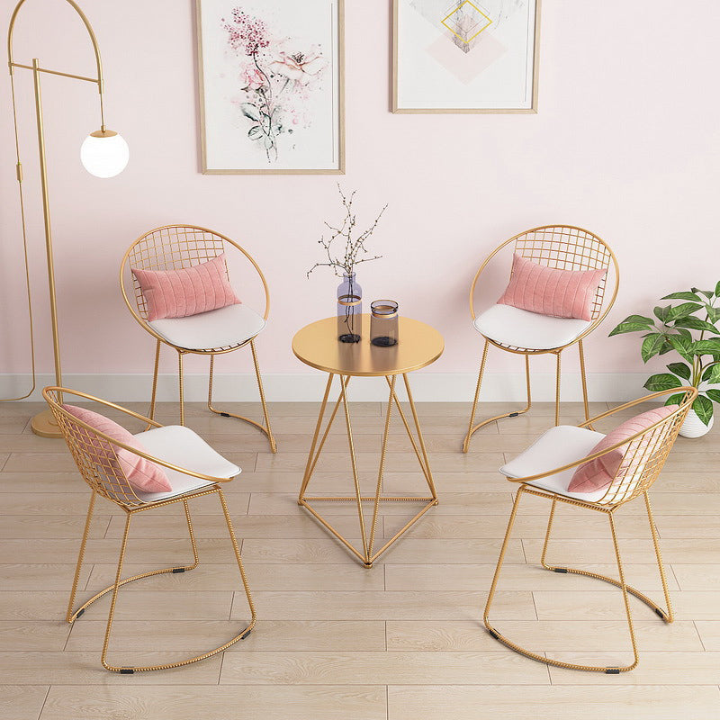 Metal Kitchen Dining Arm Chairs Contemporary Upholstered Dining Chairs