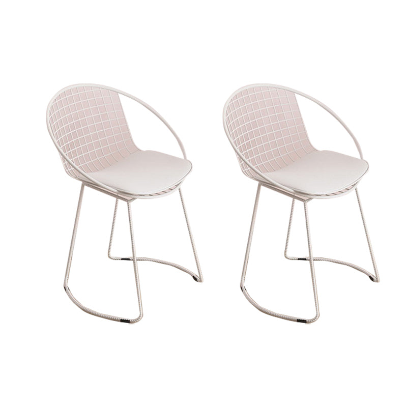 Metal Kitchen Dining Arm Chairs Contemporary Upholstered Dining Chairs