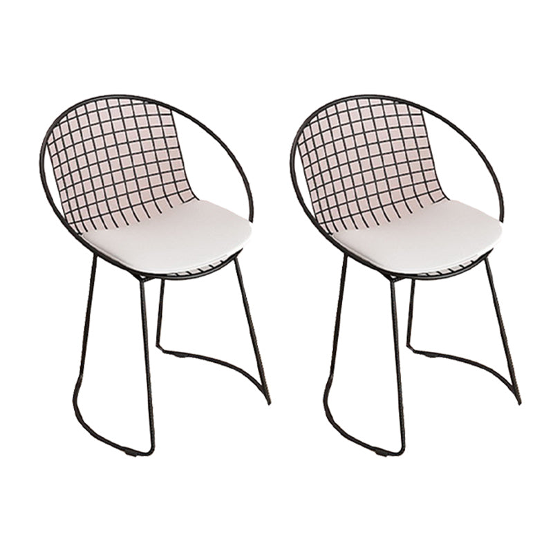 Metal Kitchen Dining Arm Chairs Contemporary Upholstered Dining Chairs