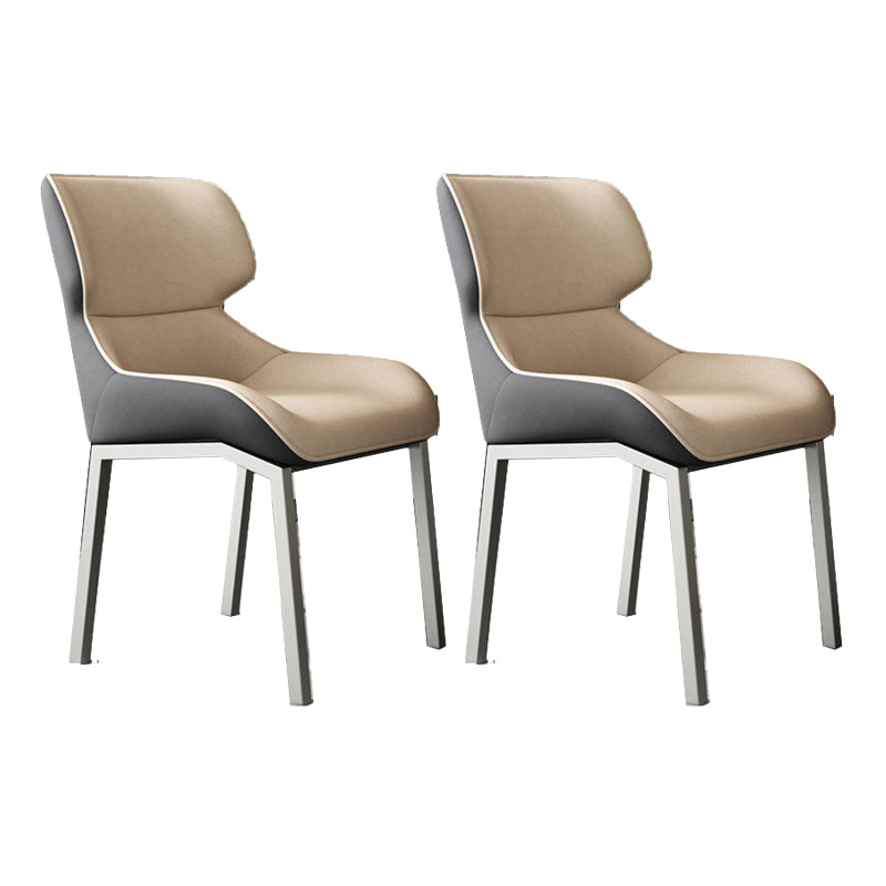 Glam Style Wingback Chair Arm Side Chairs with Metal Legs for Home