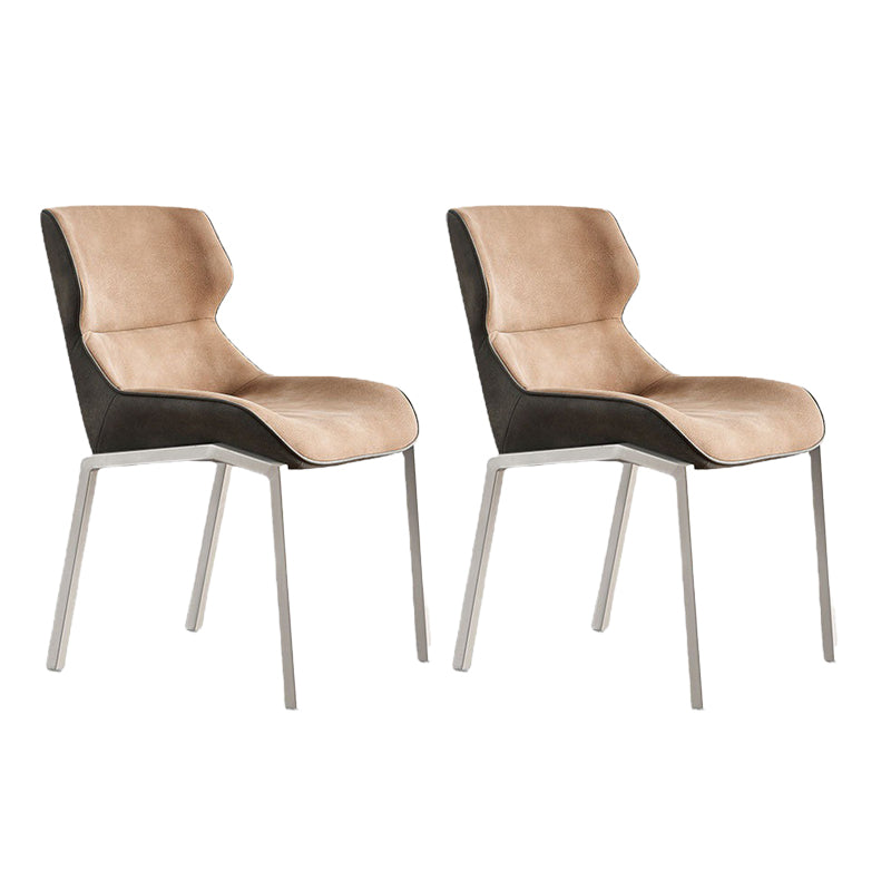 Glam Style Wingback Chair Arm Side Chairs with Metal Legs for Home