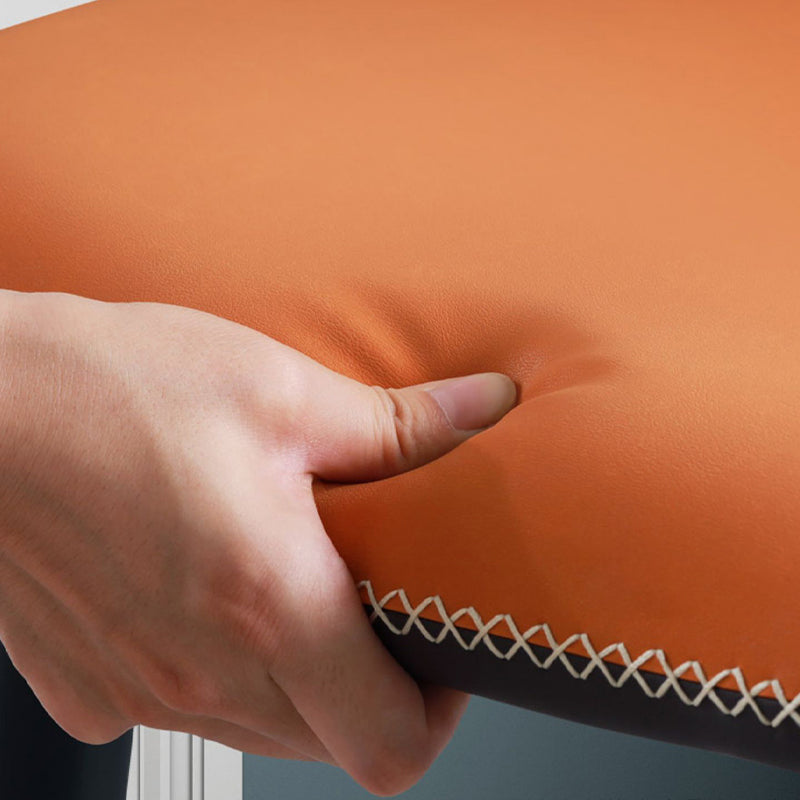 Contemporary Wingback Side Chairs Armless Side Chairs with Metal Legs