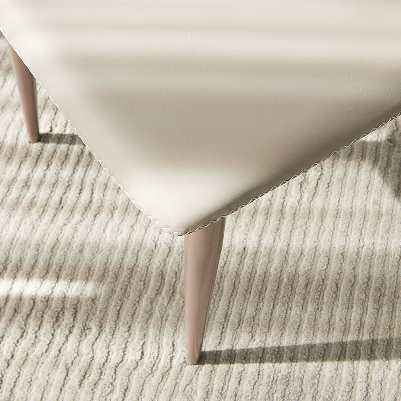 Contemporary Wingback Side Chairs Armless Side Chairs with Metal Legs