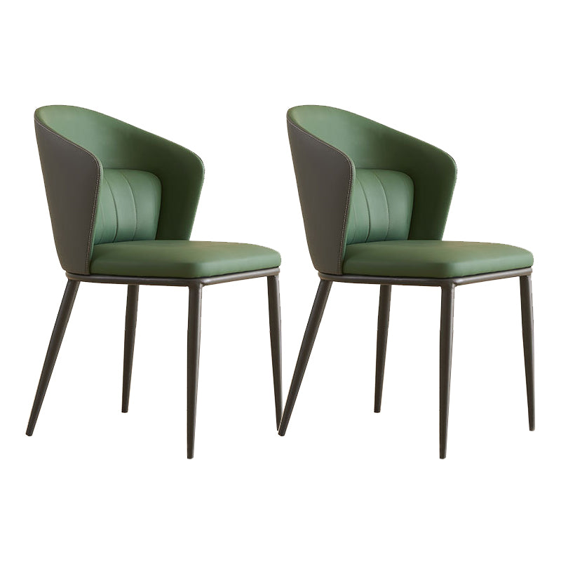 Contemporary Style Chair Armless Side Chairs with Metal Legs