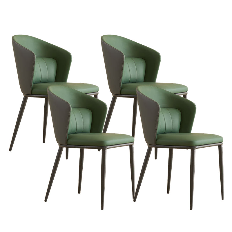 Contemporary Style Chair Armless Side Chairs with Metal Legs