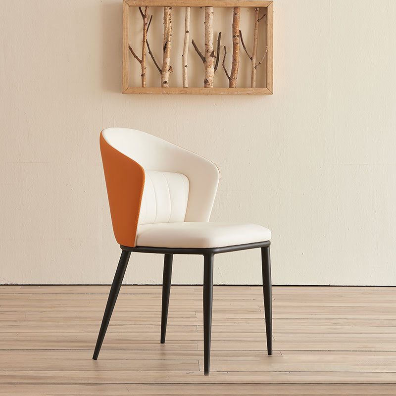 Contemporary Style Chair Armless Side Chairs with Metal Legs