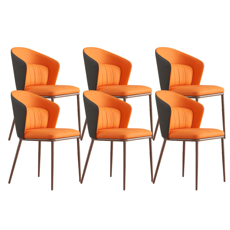 Contemporary Style Chair Armless Side Chairs with Metal Legs