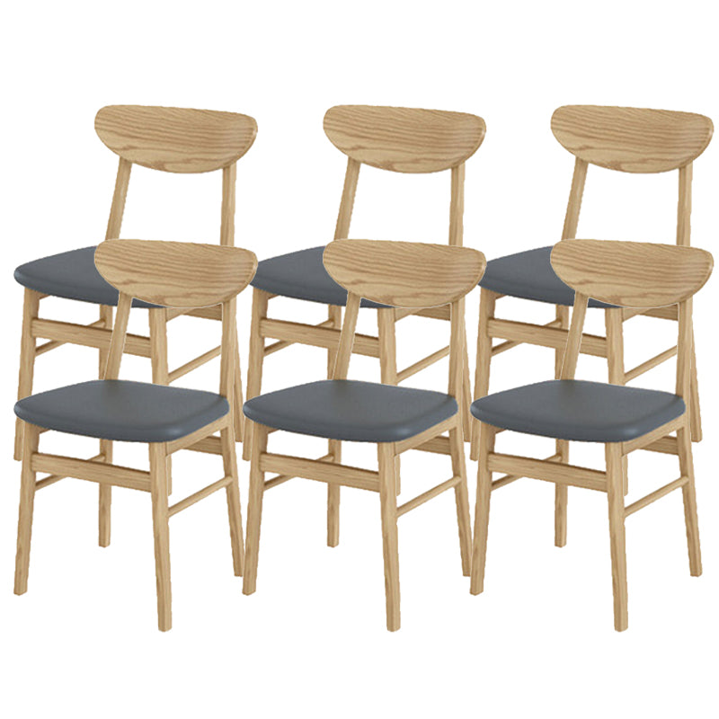 Wood Open Back Dining Chairs Contemporary Upholstered Dining Chairs