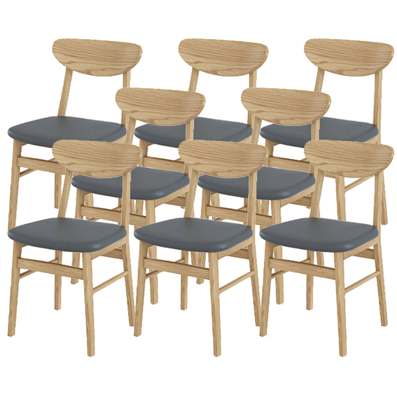 Wood Open Back Dining Chairs Contemporary Upholstered Dining Chairs