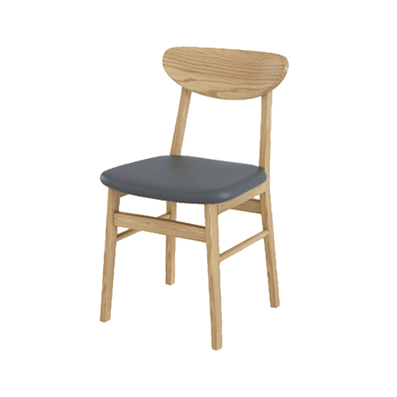 Wood Open Back Dining Chairs Contemporary Upholstered Dining Chairs