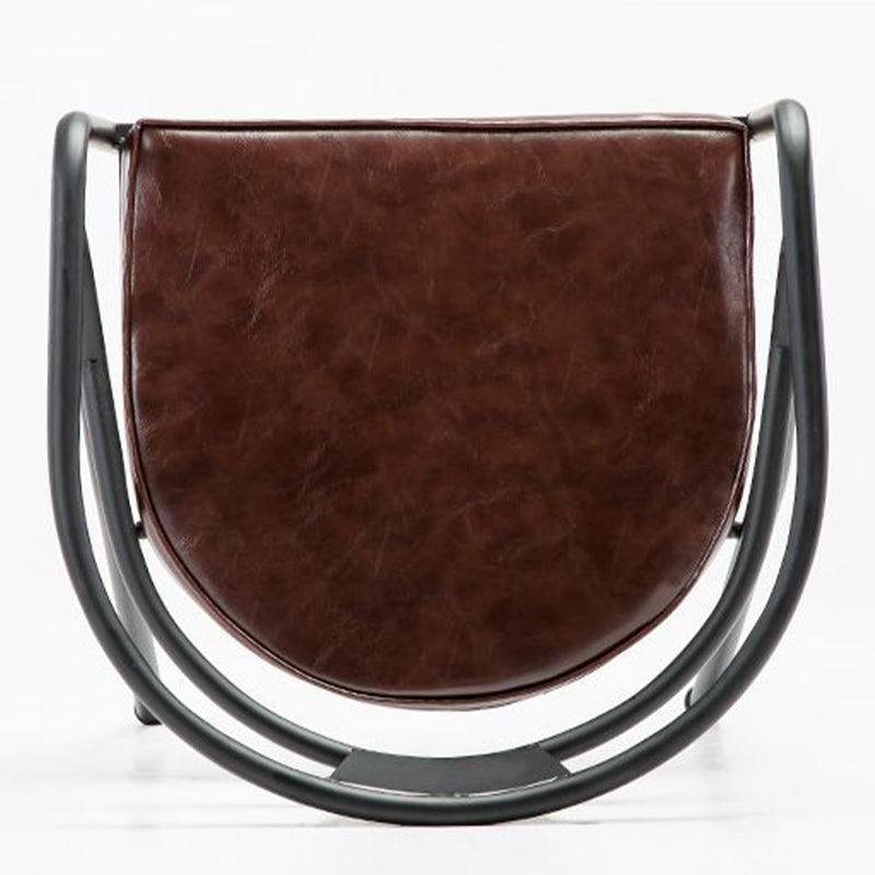 Industrial Upholstered Dining Chairs Metal Open Back Dining Chairs