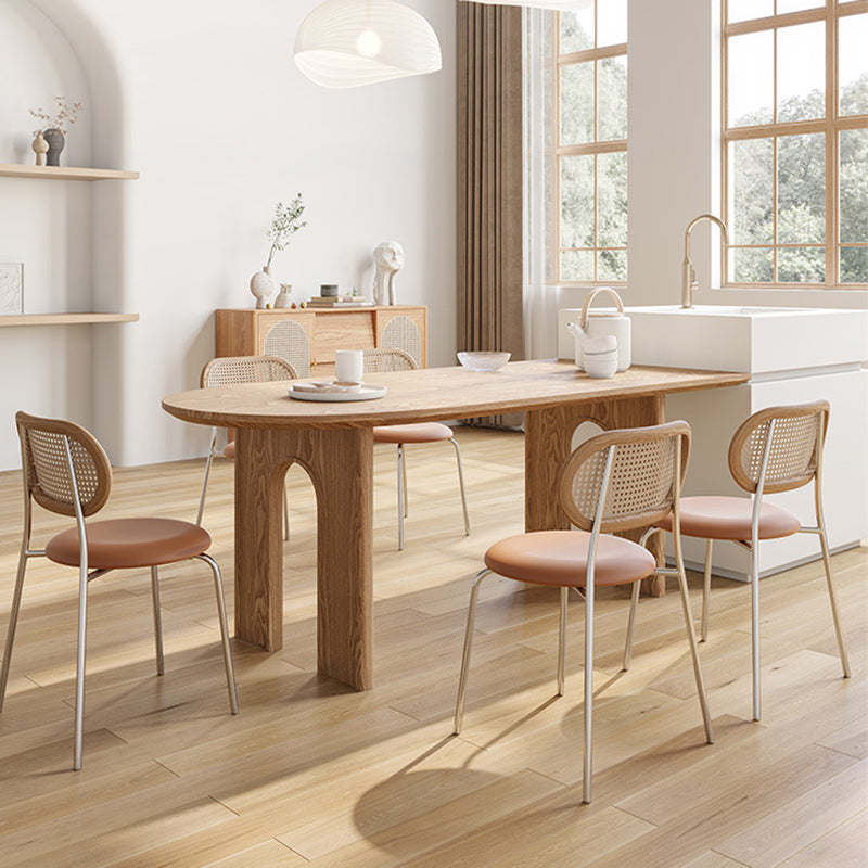 Modern Style Wooden Table Free Form Table with 3 Legs for Home