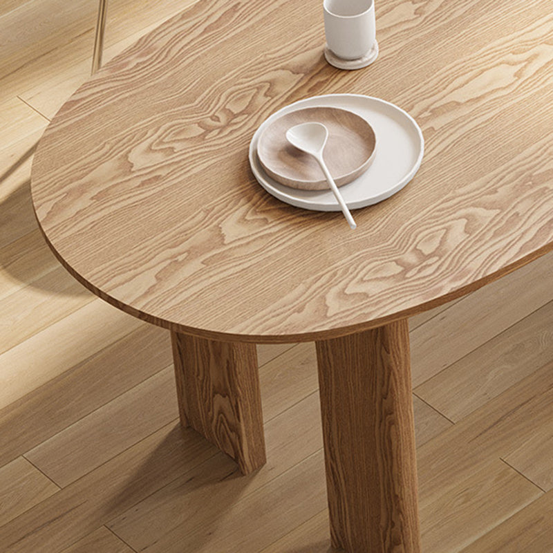 Modern Style Wooden Table Free Form Table with 3 Legs for Home