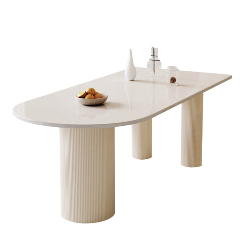 Modern White Dining Table Stone Dining Table for Kitchen Use