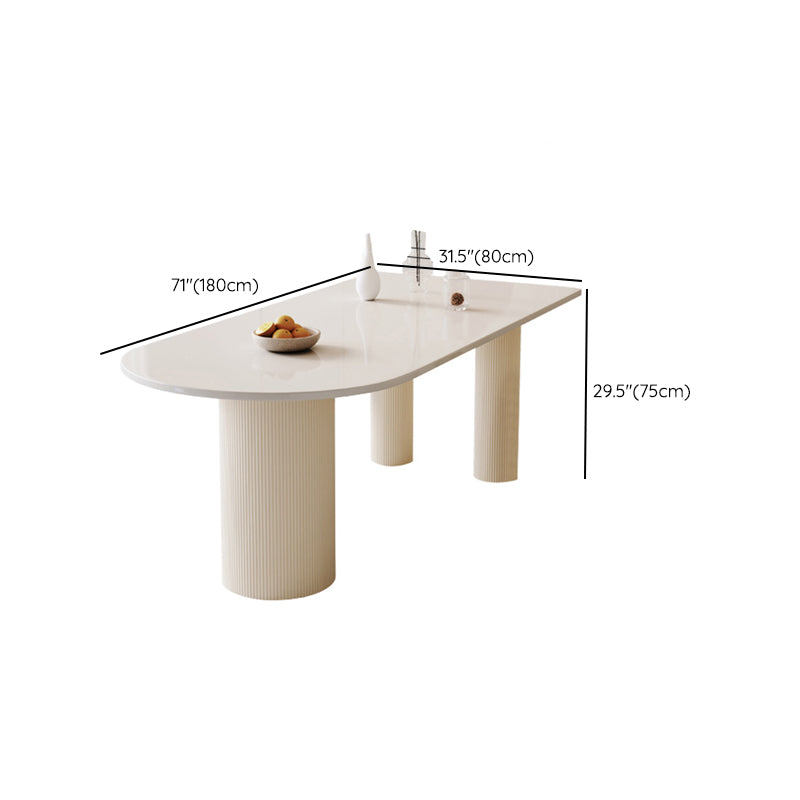 Modern White Dining Table Stone Dining Table for Kitchen Use