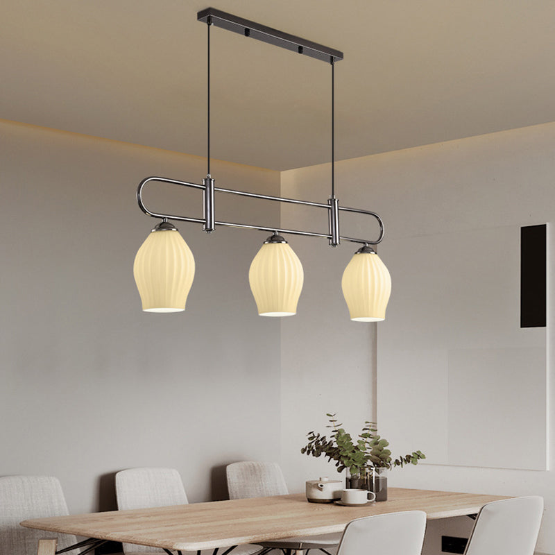 Modern Style Bell Shade Island Pendants Glass Pendant Lights for Dining Room