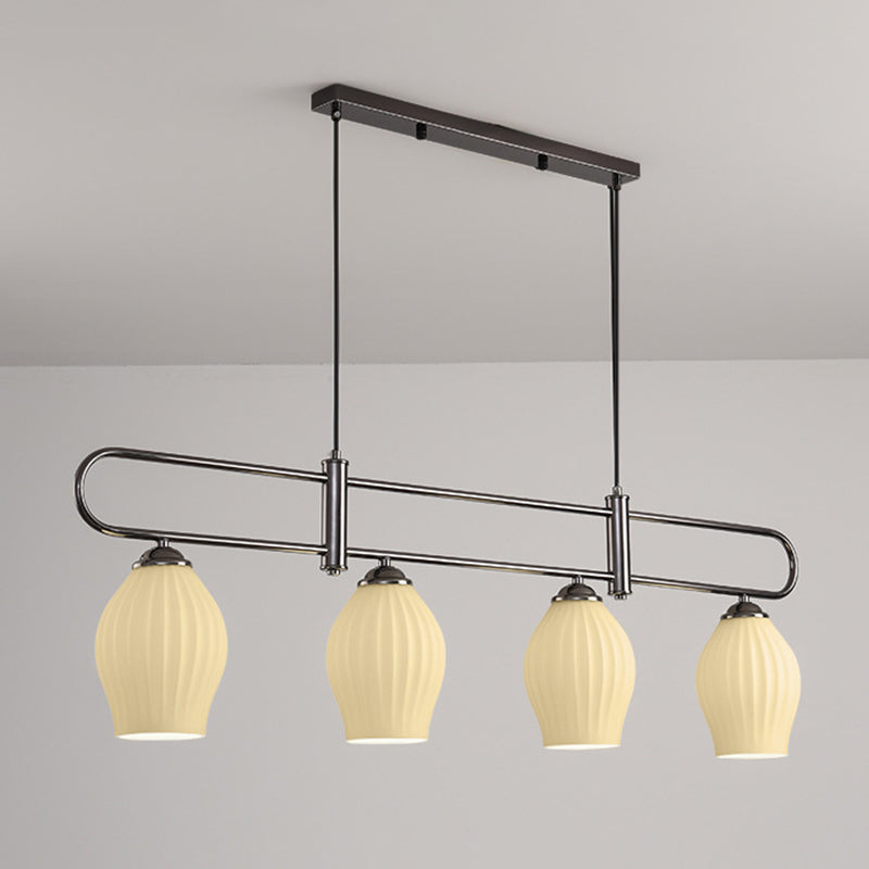 Modern Style Bell Shade Island Pendants Glass Pendant Lights for Dining Room
