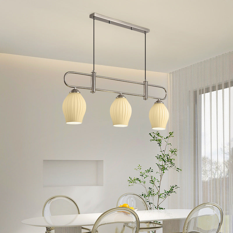 Modern Style Bell Shade Island Pendants Glass Pendant Lights for Dining Room
