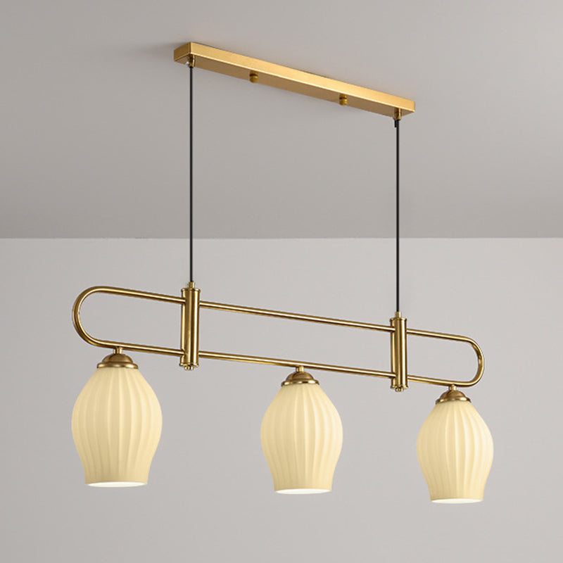 Modern Style Bell Shade Island Pendants Glass Pendant Lights for Dining Room