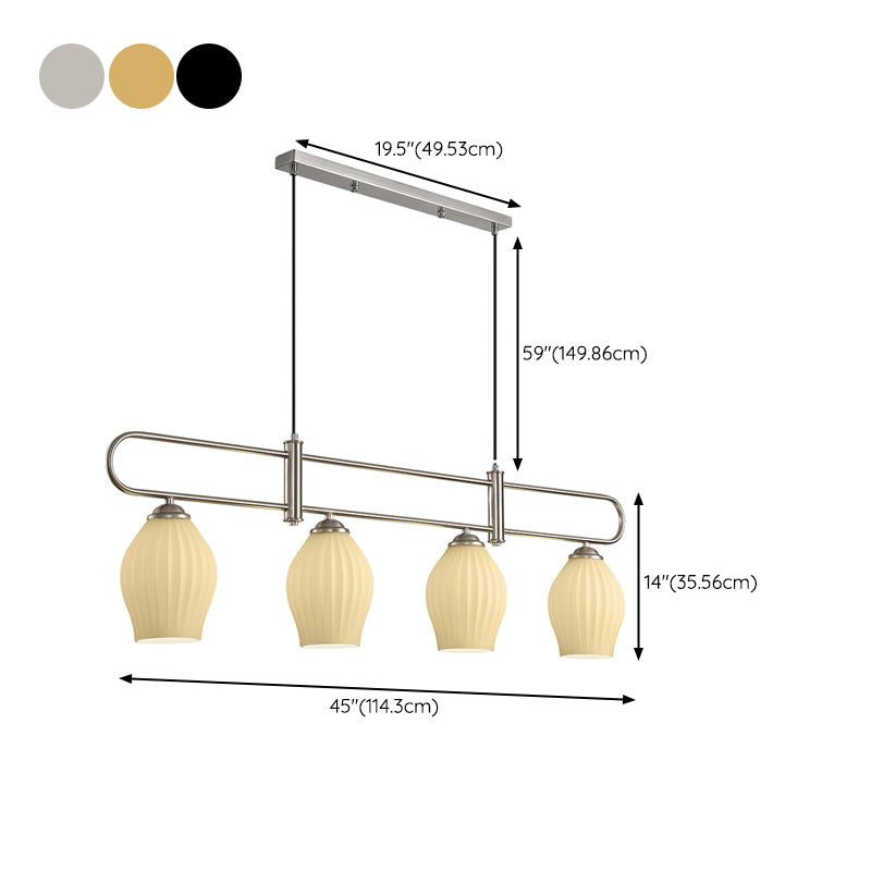 Modern Style Bell Shade Island Pendants Glass Pendant Lights for Dining Room