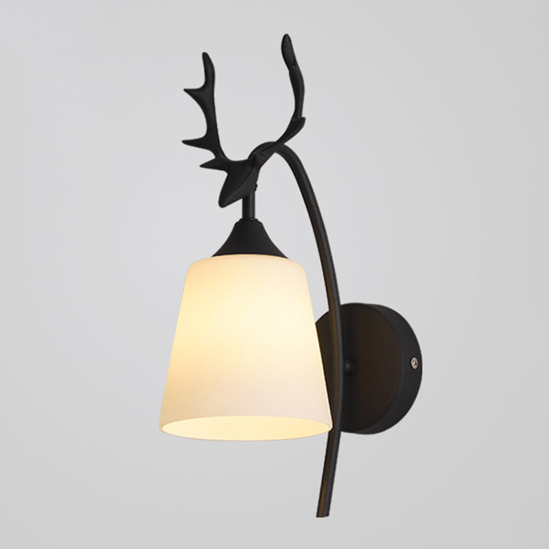 Glass Geometric Wall Light Fixture Modern 1-Light Wall Sconce Light