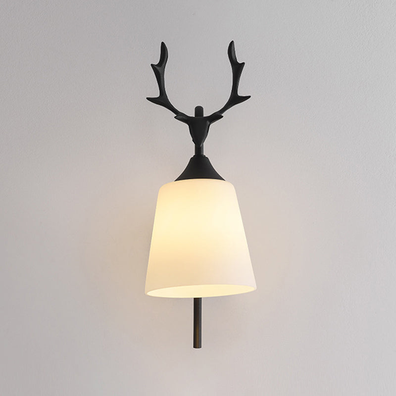 Glass Geometric Wall Light Fixture Modern 1-Light Wall Sconce Light