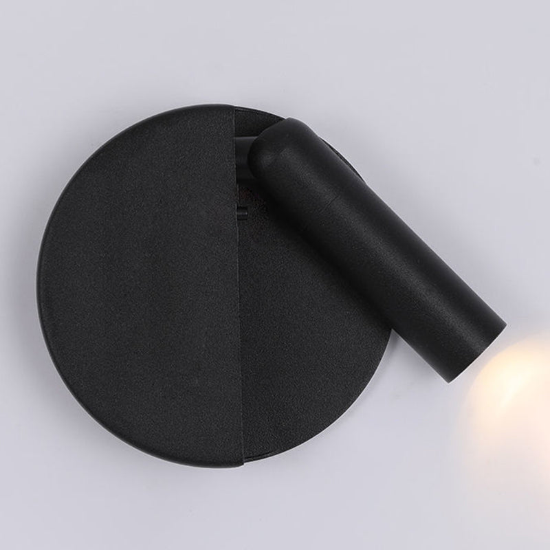 Modern Style Wall Lamp Metal 1 Light Sconces in Black for Bedroom