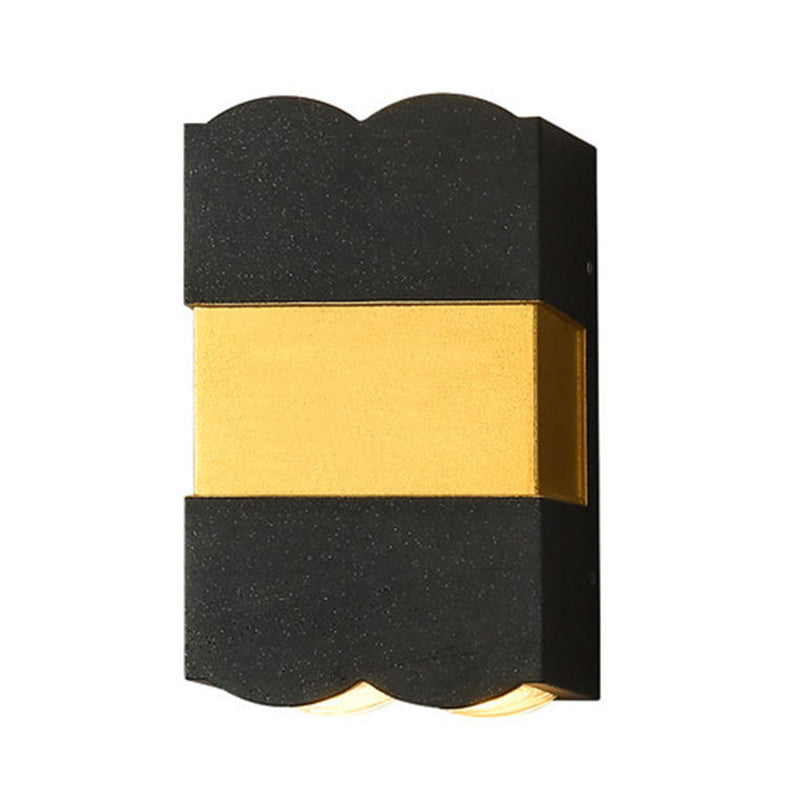 Modern Style Wall Lamp Metal 4 Lights Sconces in Black for Outdoor