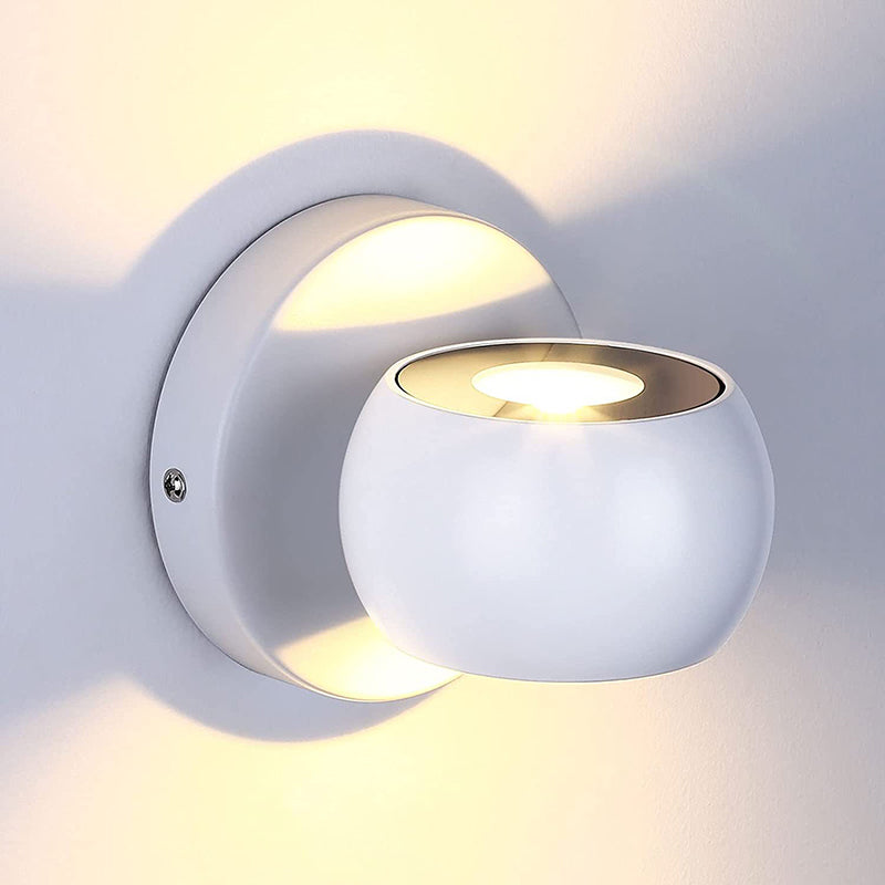 Modern Style Ball Shade Wall Lamp Metal 2 Lights Sconces for Living Room