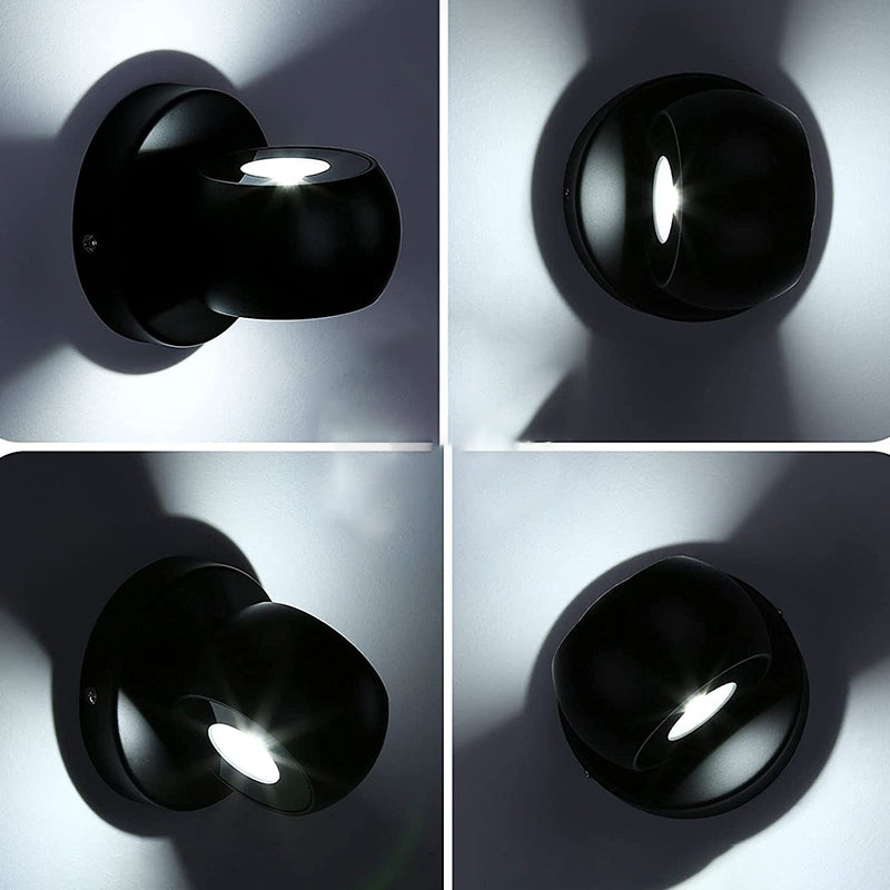 Modern Style Ball Shade Wall Lamp Metal 2 Lights Sconces for Living Room