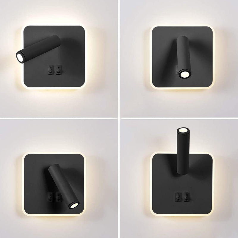 Modern Style Wall Lamp Metal 2 Lights Sconce Light for Bedroom