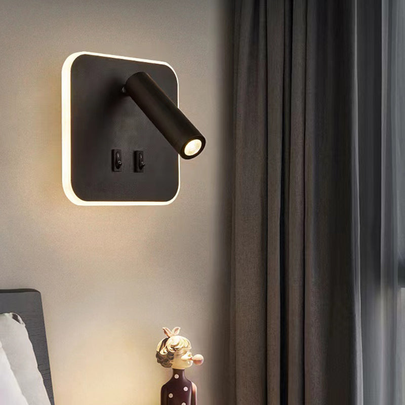 Modern Style Wall Lamp Metal 2 Lights Sconce Light for Bedroom