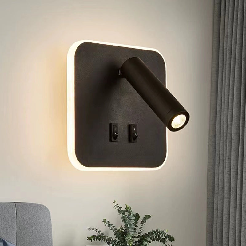 Modern Style Wall Lamp Metal 2 Lights Sconce Light for Bedroom